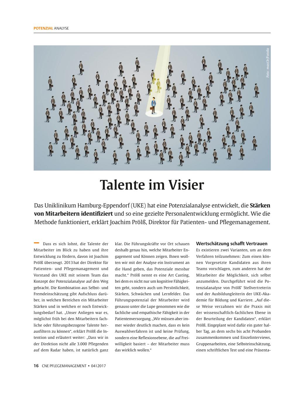 Vorschauseite 1: Talente im Visier
