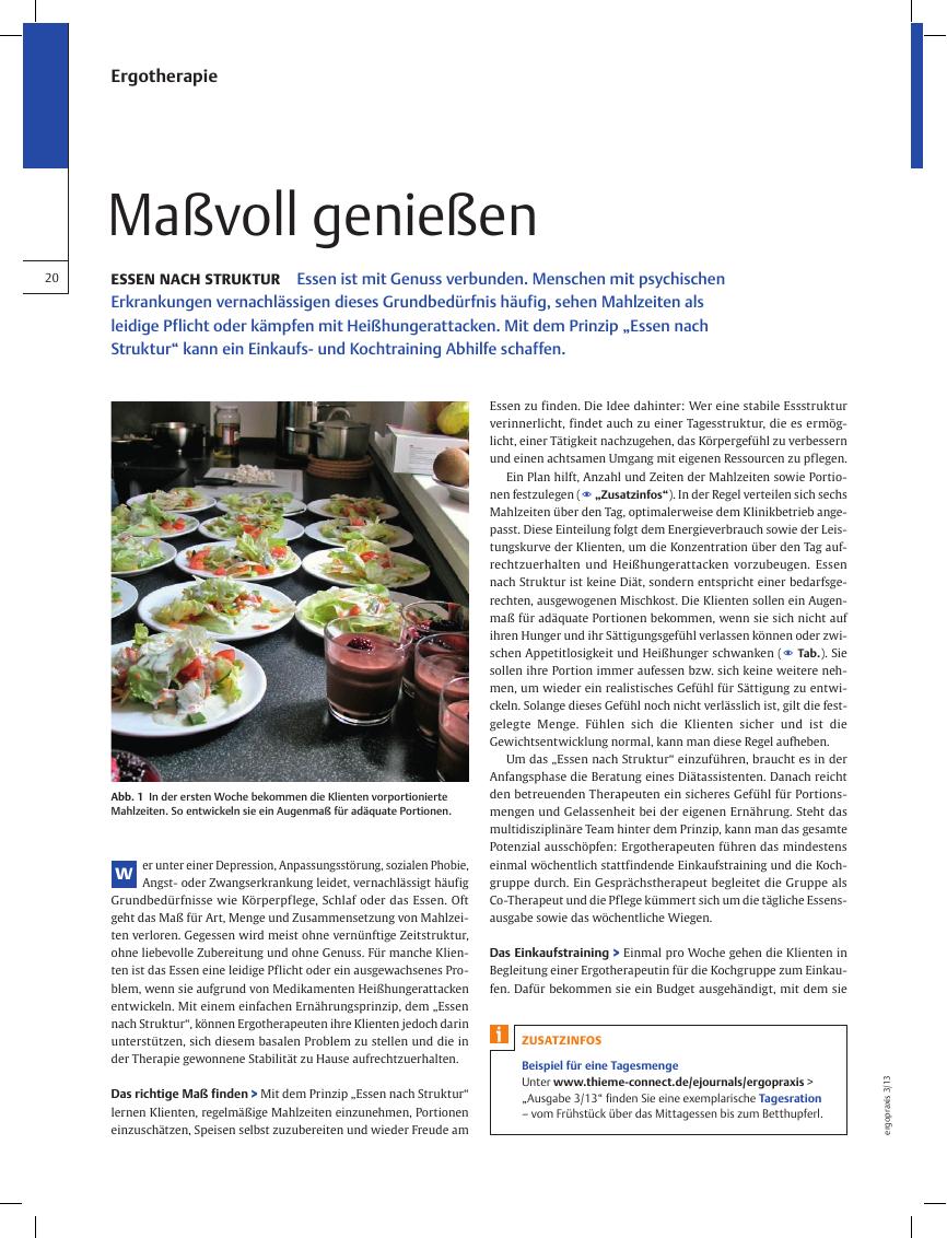 Vorschauseite 1: Essen nach Struktur ? Maßvoll genießen