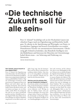 Vorschauseite 1: «Die technische Zukunft soll für alle sein»