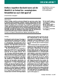 Vorschauseite 1: Einfluss kognitiver Dysfunktionen auf die Mobilität im Verlauf der neurologischen Rehabilitation nach Schlaganfall