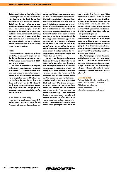 Vorschauseite 3: Was ändert sich beim Anspruch auf Verbandmittel für gesetzlich Versicherte ab Dezember 2024?