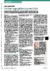 Vorschauseite 1: Online Logopädie Journal Club