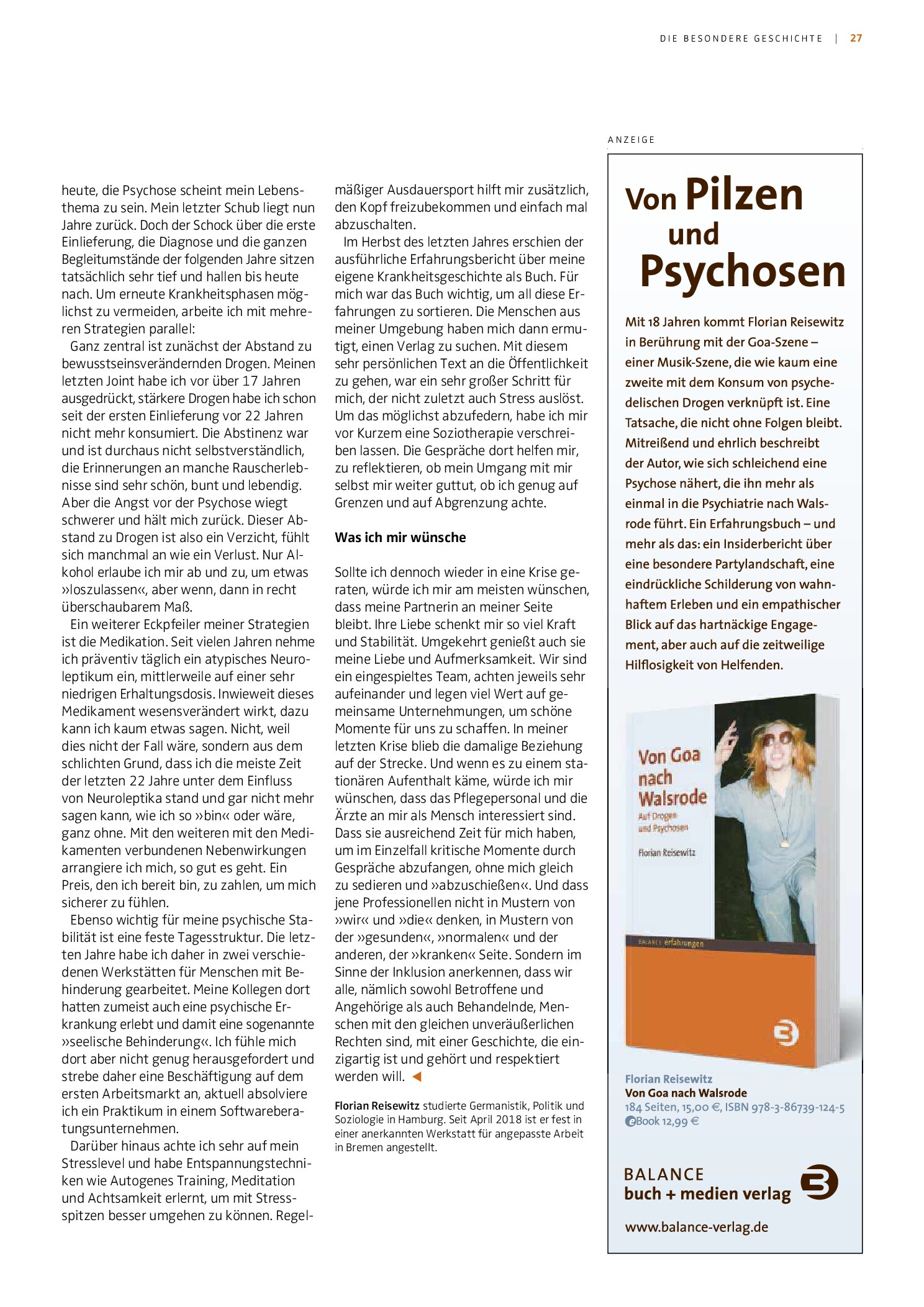 Vorschauseite 3: Die Angst vor der Psychose bleibt