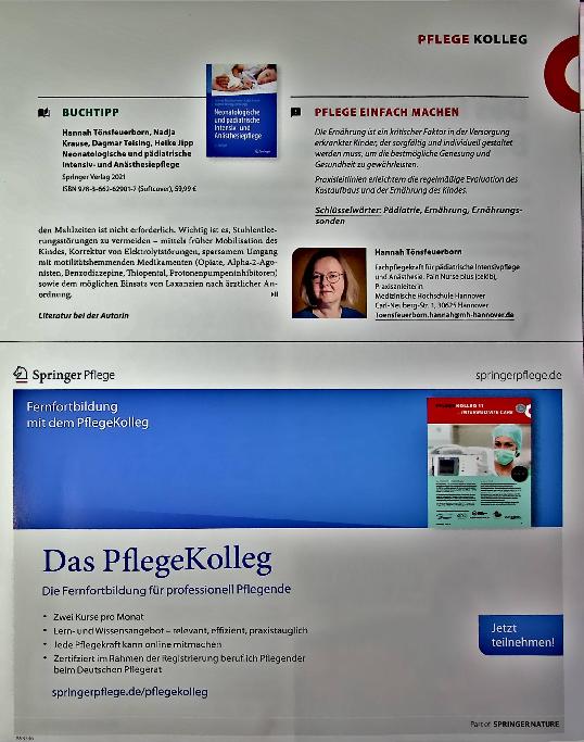 Vorschauseite 4: Kritisch kranke Kinder richtig ernähren