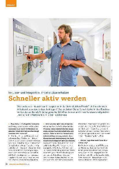 Vorschauseite 1: Inklusion und Integration: Arbeitsplätze erhalten. Schneller aktiv werden.