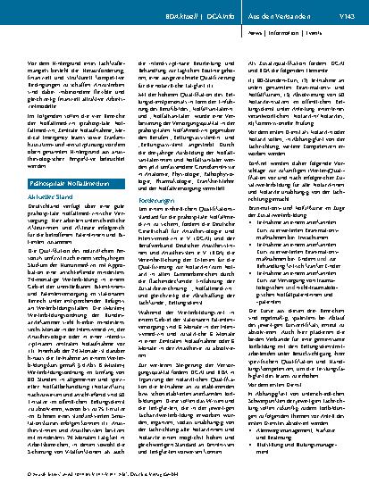 Vorschauseite 2: Die Zukunft der Notfallmedizin gestalten – aus Sicht von DGAI und BDA
