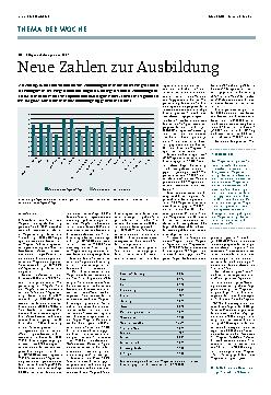 Vorschauseite 1: Neue Zahlen zur Ausbildung