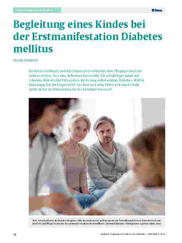 Vorschauseite 1: Begleitung eines Kindes bei der Erstmanifestation Diabetes mellitus