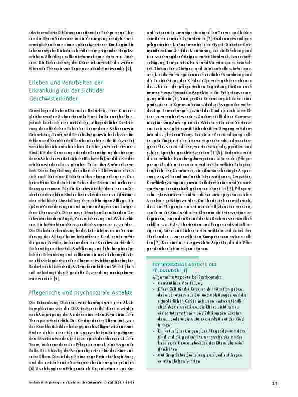 Vorschauseite 4: Begleitung eines Kindes bei der Erstmanifestation Diabetes mellitus