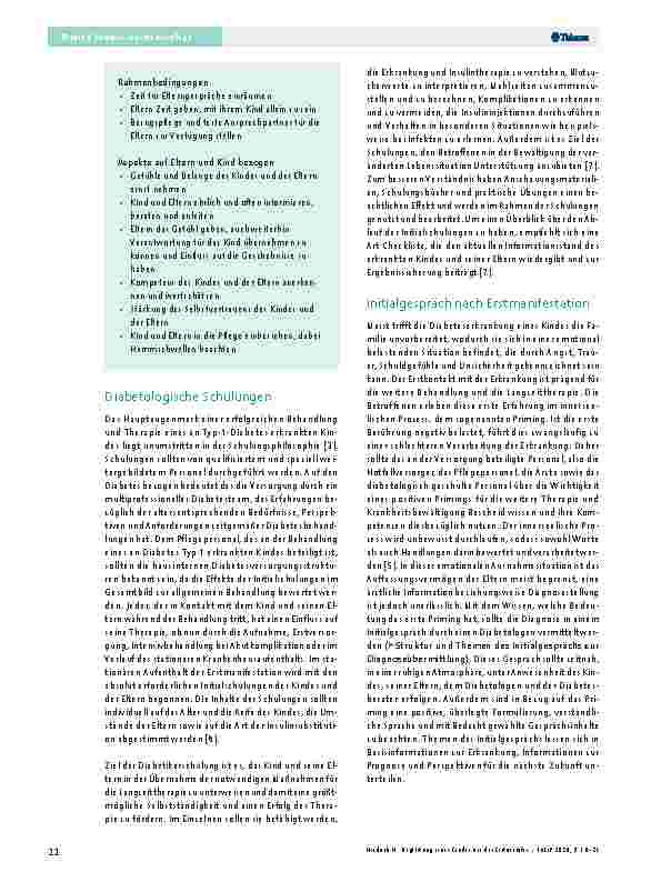 Vorschauseite 5: Begleitung eines Kindes bei der Erstmanifestation Diabetes mellitus