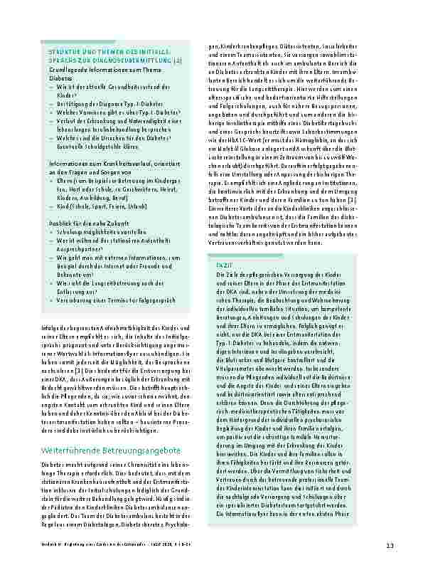 Vorschauseite 6: Begleitung eines Kindes bei der Erstmanifestation Diabetes mellitus