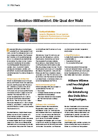 Vorschauseite 1: Dekubitus-Hilfsmittel: Die Qual der Wahl