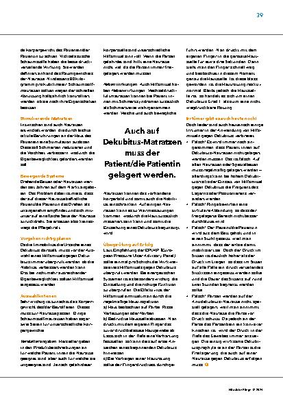 Vorschauseite 2: Dekubitus-Hilfsmittel: Die Qual der Wahl