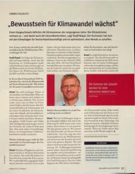 Vorschauseite 1: "Bewusstsein für Klimawandel wächst"