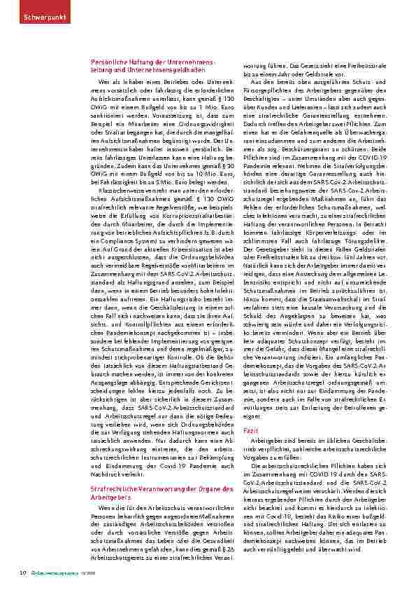 Vorschauseite 3: Bußgelder und Strafen in Verbindung mit Covid-19