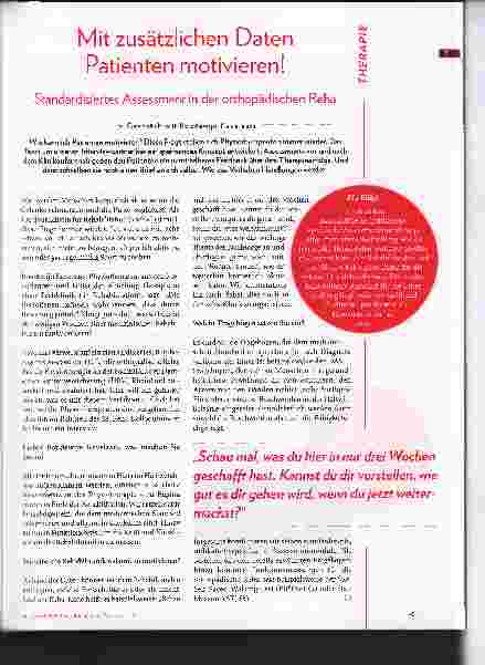 Vorschauseite 2: Mit zusätzlichen Daten | Patienten motivieren! Standardisiertes Assessment in der orthopädischen Reha