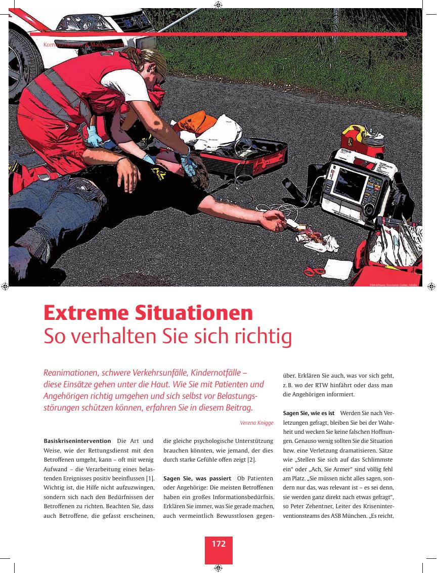 Vorschauseite 1: Extreme Situationen? So verhalten Sie sich richtig