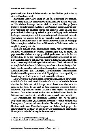 Vorschauseite 3: Patientenwohl als Prinzip der Medizin und Ökonomie als Bedingung ärztlichen Handelns