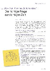 Vorschauseite 1: New-Work-Kolumne „Schichtwechsel“ Die richtige Frage zur richtigen Zeit