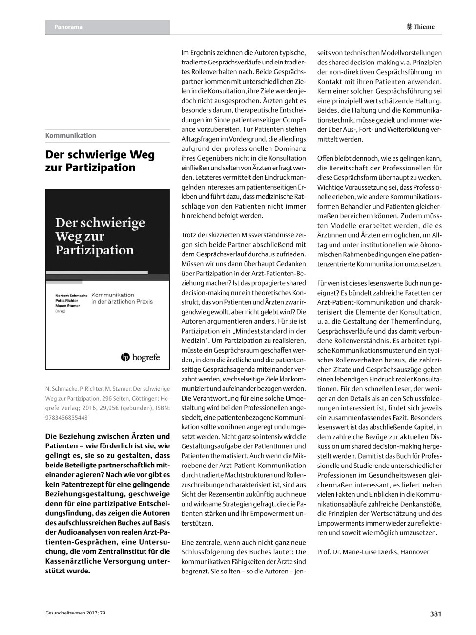 Vorschauseite 1: Der schwierige Weg zur Partizipation