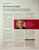 Vorschauseite 1: CORONA-FORSCHUNG „Wir wissen zu wenig“