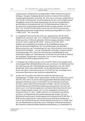 Vorschauseite 5: Ablösung einer Betriebsvereinbarung – Änderung von Entlohnungsgrundsätzen – Regelungssperre – Genehmigung eines Betriebsratsbeschlusses – Ladung von Ersatzmitgliedern