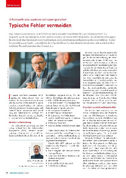 Vorschauseite 1: Arbeitsschutzausschuss wirksam gestalten - Typische Fehler vermeiden