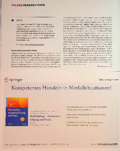 Vorschauseite 3: Pflege im Bevölkerungsschuti