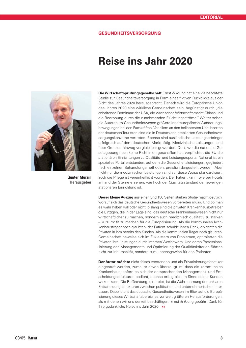 Vorschauseite 1: Reise ins Jahr 2020