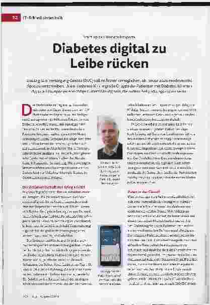 Vorschauseite 1: Diabetes digital zu Leibe rücken