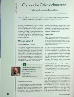 Vorschauseite 1: Chronische Gelenkschmerzen Fallbeispiele aus dem Praxisalltag