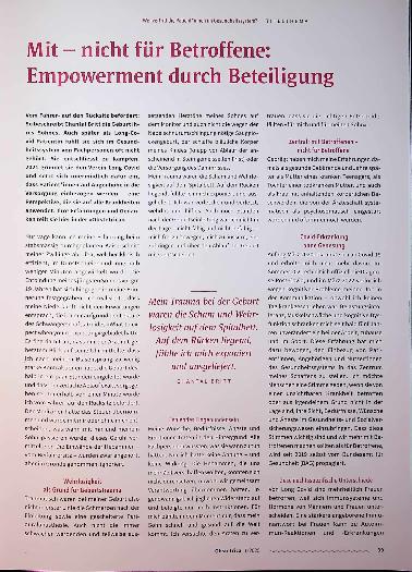 Vorschauseite 1: Mit - nicht für Betroffene: Empowerment durch Beteiligung