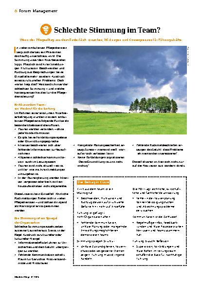 Vorschauseite 1: Schlechte Stimmung im Team?
