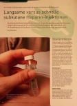 Vorschauseite 1: Langsame versus schnelle subkutane Heparin-Injektionen