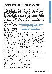 Vorschauseite 1: Zwischen Ethik und Monetik