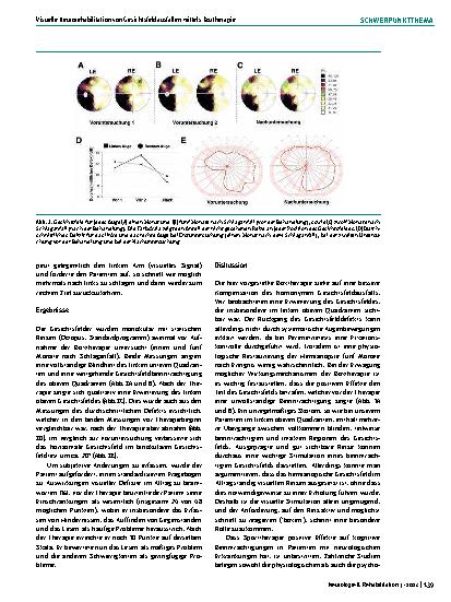 Vorschauseite 3: Visuelle Neurorehabilitation von Gesichtsfeldausfällen mittels Boxtherapie