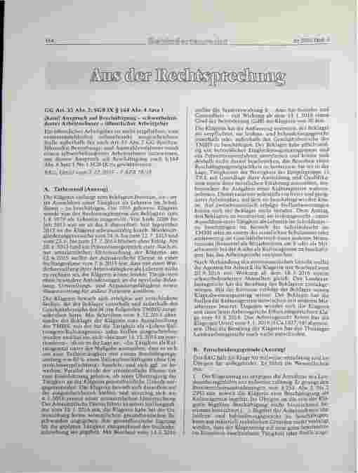 Vorschauseite 1: Aus der Rechtsprechung
