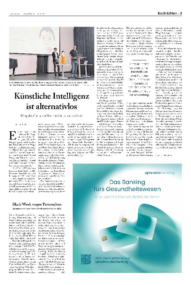 Vorschauseite 1: Künstliche Intelligenz ist alternativlos.