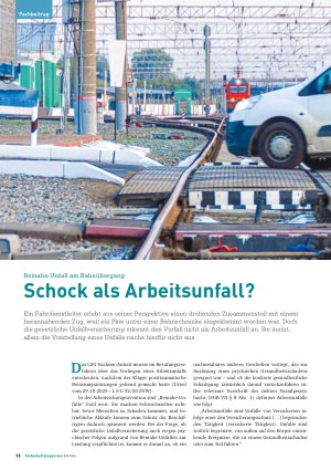 Vorschauseite 1: Beinahe-Unfall am Bahnübergang Schock als Arbeitsunfall?