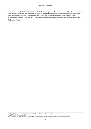 Vorschauseite 3: Zur Anwaltsvergütung – §§ 104 Nr. 2, 1825 BGB; § 275 FamFG