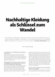 Vorschauseite 1: Nachhaltige Kleidung als Schlüssel zum Wandel
