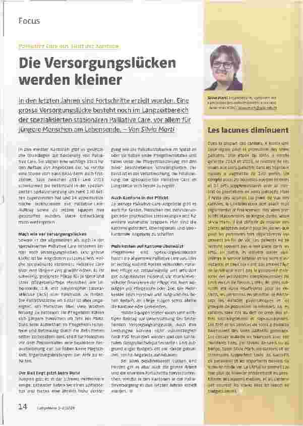 Vorschauseite 1: Die Versorgungslücken werden kleiner.