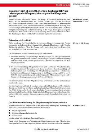 Vorschauseite 2: Beraterbrief Pflege 22-2025