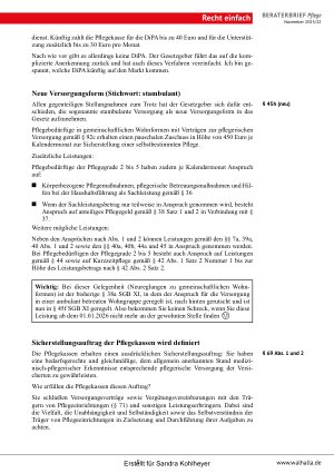Vorschauseite 5: Beraterbrief Pflege 22-2025