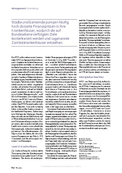 Vorschauseite 3: Krankenhausreform: Der Teufel steckt im Detail
