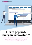 Vorschauseite 1: Heute geplant, morgen verworfen!?