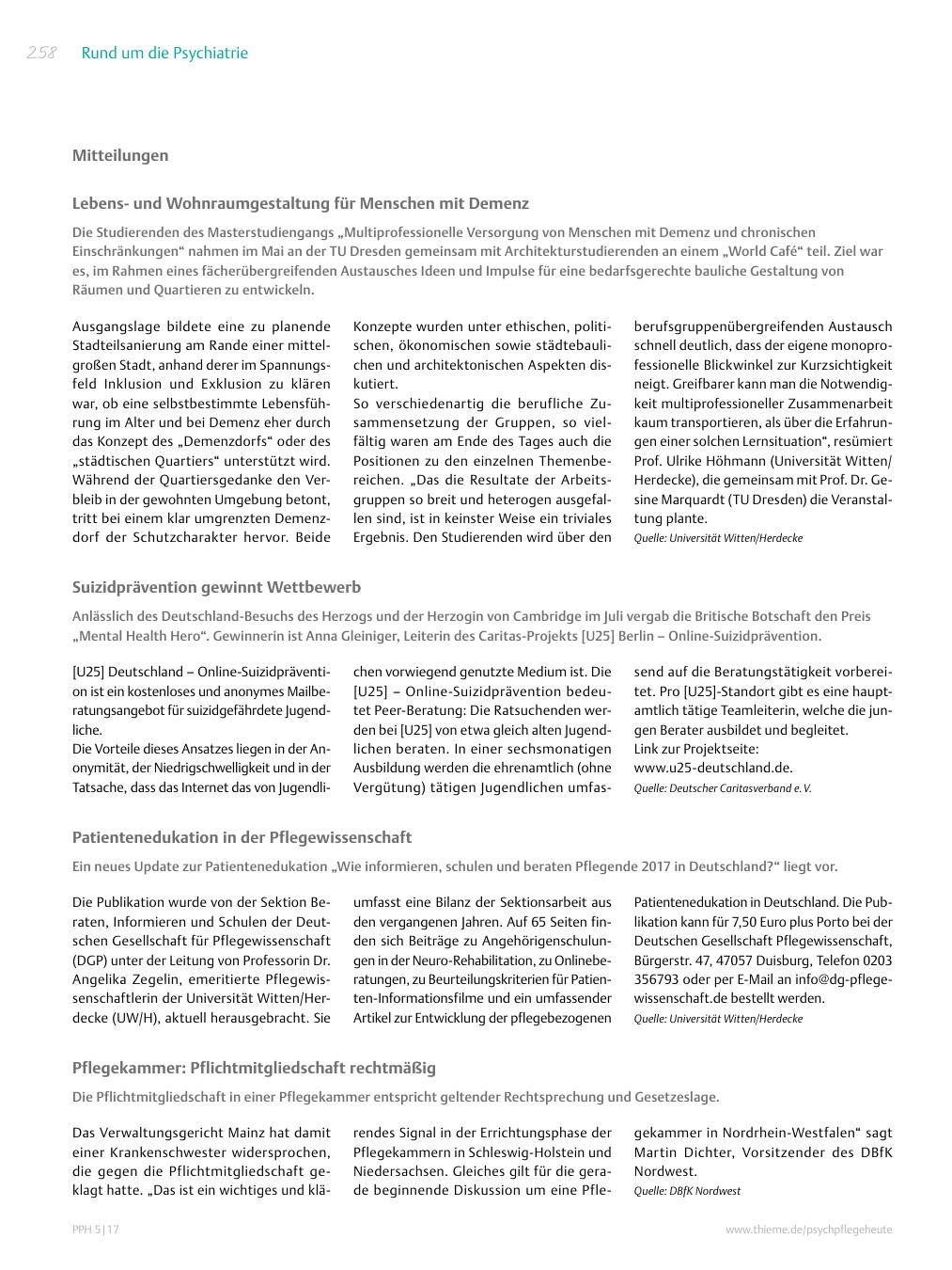 Vorschauseite 1: Mitteilungen