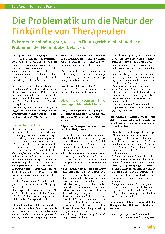 Vorschauseite 1: Die Problematik um die Natur der Einkünfte von Therapeuten.