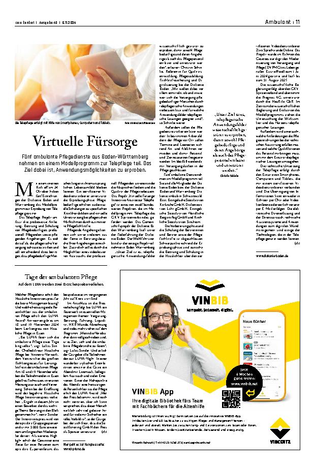 Vorschauseite 1: Virtuelle Fürsorge