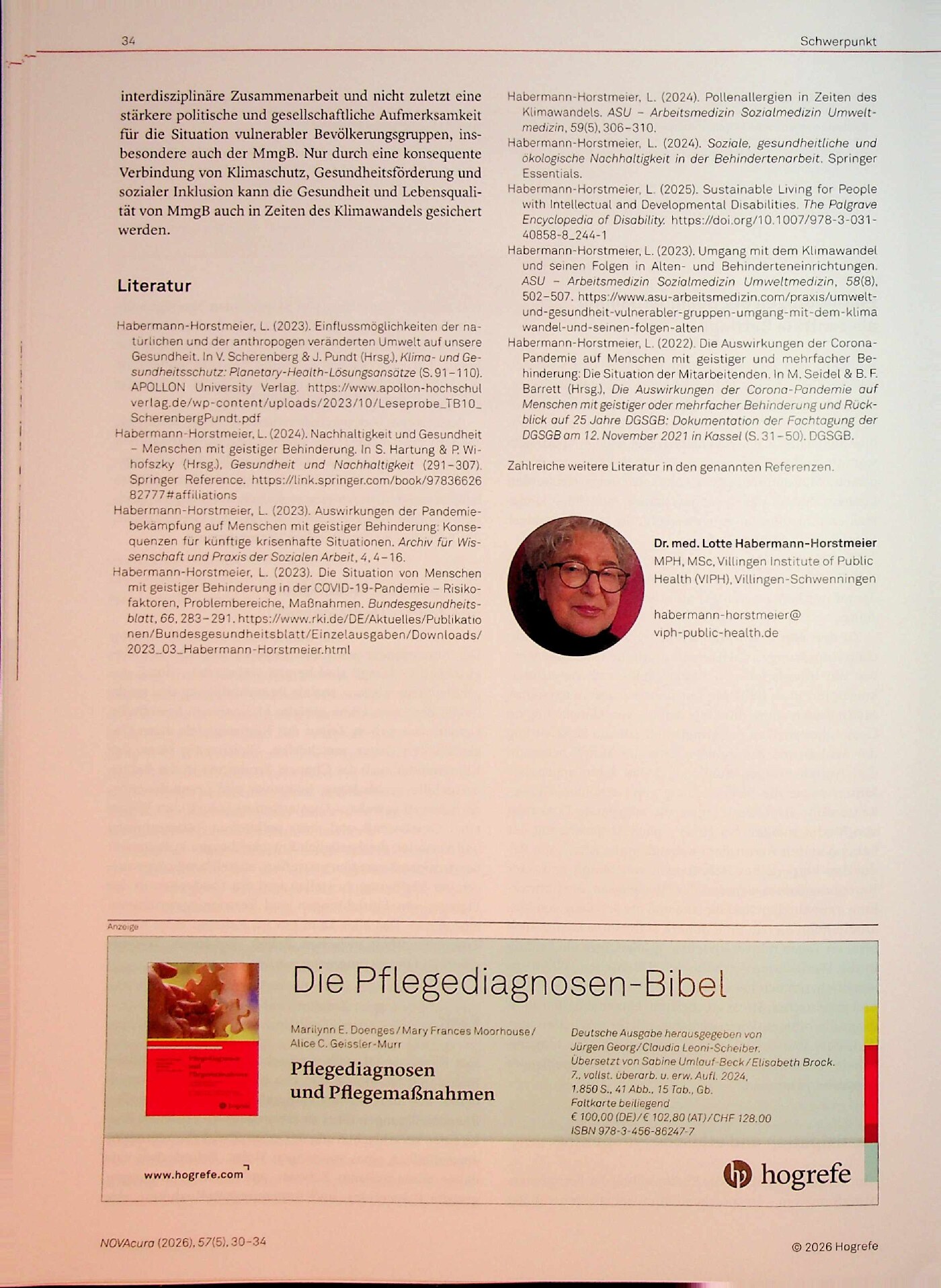 Vorschauseite 5: Der Klimawandel als gesundheitliche Bedrohung von Menschen mit geistiger Behinderung